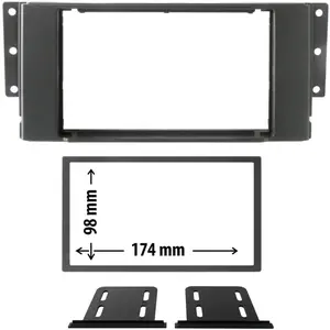 Entretoise 2 din phonocar pour autoradio pas cher