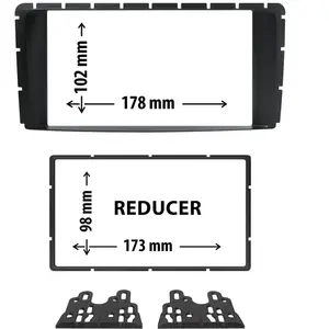 Entretoise 2 din phonocar pour autoradio pas cher