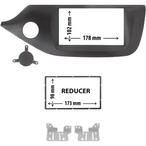 Entretoise 2 din phonocar pour autoradio pas cher