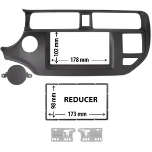 Entretoise 2 din phonocar pour autoradio pas cher