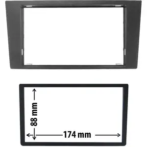 Entretoise 2 din phonocar pour autoradio pas cher