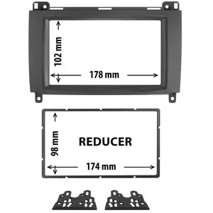 Entretoise 2 din phonocar pour autoradio pas cher