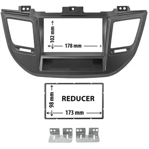Entretoise 2 din phonocar pour autoradio pas cher