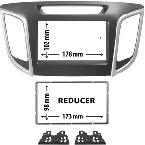 Entretoise 2 din phonocar pour autoradio pas cher