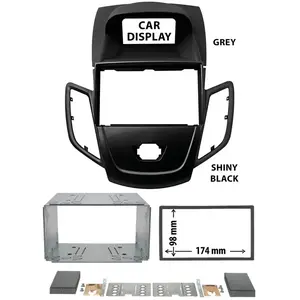Entretoise 2 din phonocar pour autoradio pas cher