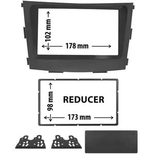 Entretoise 2 din phonocar pour autoradio pas cher