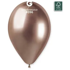 GEMAR 5 Ballons Shiny 33 cm - Rosegold pas cher
