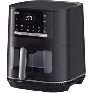 Braun Air fryer HF5075 PFAS FREE, black, 2000 W, 6 l, Friteuse, Noir pas cher