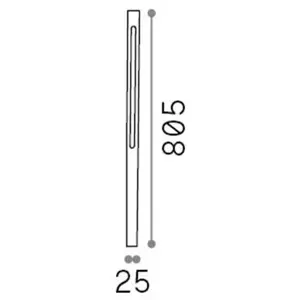 Ideal Lux - jedi Borne d'Extérieur led 80cm Anthracite, 3000K, IP65, N... pas cher