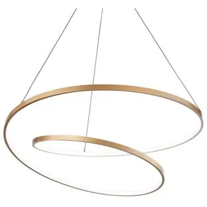 Plafonnier LED - IDEAL - OZ Dimmable Swirl 60cm - Laiton brossé - 3000K - Intensité variable