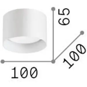 Ideal Lux Spike Downlight Rond Monté En Surface En Cuivre pas cher