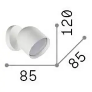 Ideal Lux - dodo ap1 applique 1xgx53 max 15w noir - 314099 pas cher