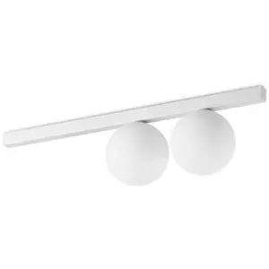 Ideal Lux Binomio Plafonnier Globe À 2 Lumières Blanc pas cher