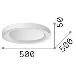 Ideal Lux Planet Semi-Plafonnier Led Intégré Noir 2600lm 3000kVendu parrakuten