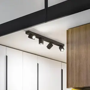 Ideal Lux Rudy Barre De Spot De Plafond À 4 Lumières, Noir