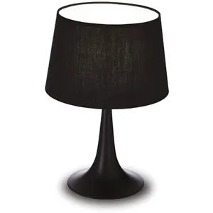 Ideal Lux London - Petite Lampe De Table À 1 Lumière Noire, E27 pas cher
