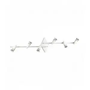 IDEAL LUX Plafonnier Blanc alfa 6 ampoules - Blanc pas cher