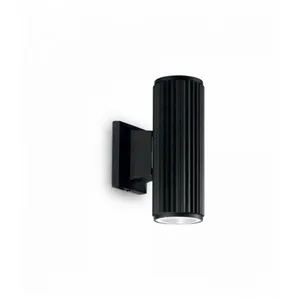 IDEAL LUX Applique murale Noire base 2 ampoules - Noir pas cher