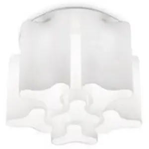 Comparateur de prix : Ideal Lux Compo - Petit Plafonnier À 6 Ampoules Blanc, E27