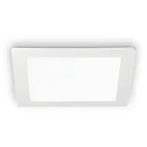 IDEAL LUX Plafonnier Spot encastrable Blanc groove 1 ampoule - Blanc pas cher