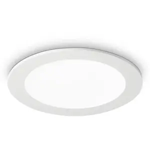 Ideal Lux - Plafonnier Spot design encastré Blanc groove 1 ampoule - Blanc pas cher