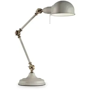 Lampe de table - Ideal Lux - TL1 - Gris - Vintage - Articulé pas cher