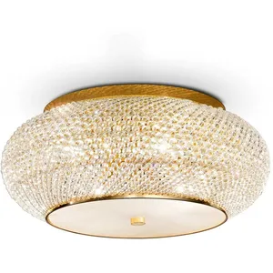 Ideal Lux Pasha' - Plafonnier À 14 Ampoules Or pas cher