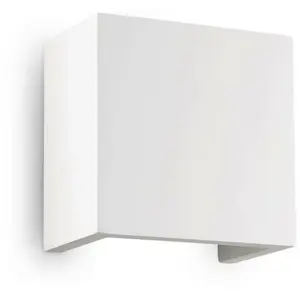 Ideal Lux - Applique murale Flash Gypse blanc 1 ampoule 12,5cm - Blanc pas cher