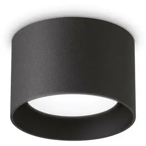 Ideal Lux Spike Downlight Rond Monté En Surface Noir pas cher