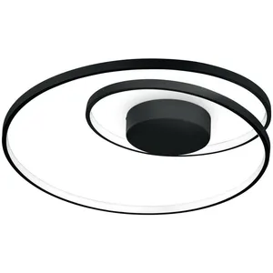 IDEAL LUX Luminaire Semi-Affleurant Del Décoratif Swirl Intégré Noir, 3000k