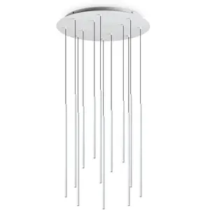 Ideal Lux FILO Plafonnier décoratif à 12 grappes de gouttes Blanc 3000KVendu parmanomano