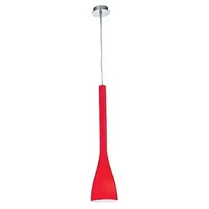 Suspension - Ideal Lux - 035703 Flut SP1 - Verre soufflé - 40W - Blanc pas cher