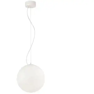 Comparateur de prix : Ideal Lux Mapa Bianco - Plafonnier Globe Moyen À 1 Ampoule Blanc, E27