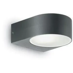 IDEAL LUX Applique murale Anthracite iko 1 ampoule - Gris pas cher