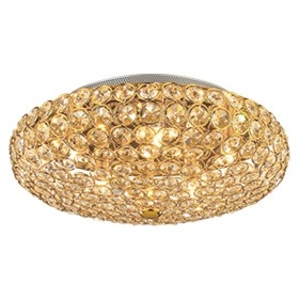 Ideal Lux King - Plafonnier 5 Lumières Or pas cher