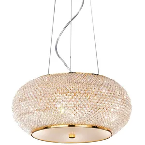 Ideal Lux - Pasha' - Pendentif à 6 ampoules or avec cristaux, E14 pas cher
