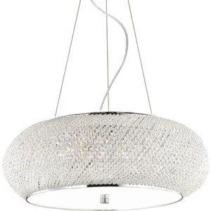 Ideal Lux Pasha' - Luminaire Suspendu À 10 Ampoules Au Fini Chrome Ave...