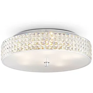 Ideal Lux Roma - Grand Plafonnier À 9 Ampoules Au Fini Chrome, G9 pas cher