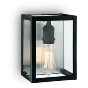 Applique industrielle Ideal lux Igor Noir Métal + Verre 092836 pas cher
