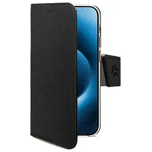 Celly Portemonnaie-Hülle aus Kunstleder Schwarz iPhone 17 (Apple iPhone 17), Coque pour téléphone portable, Noir pas cher