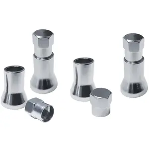 Simoni Racing Bouchons de Valve Chrome - 2 parties - 4 pièces pas cher