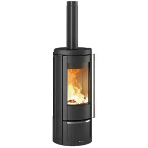 Poêle à bois - NORDICA EXTRAFLAME - MARLENA.16 - Fonte émaillée - 75 kW - Grande porte verre bombé pas cher