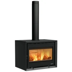 Poêle à bois - NORDICA EXTRAFLAME - DANTE5.0 - 12.4 kW - Noir - Acier pas cher