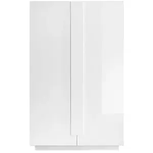 CALICOSY Meuble rangement 2 portes - L182 cm - 121 cm X 44 cm X 193 cm - JUPITER Blanc pas cher