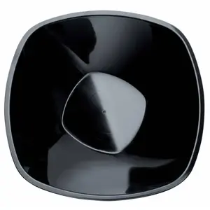 SANTEX Lot de 3 Saladiers en plastique carré 3L, Noir pas cher