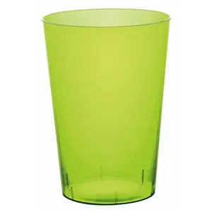 Lot de 10 Gobelets plastique rigide 23cl translucide Vert anis pas cher