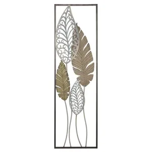 Cadre en métal Feuilles 30.5 x 2.5 x 99.5 cm pas cher
