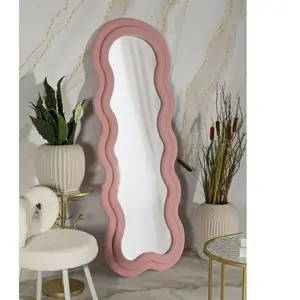 Miroir en MDF Teddy 60 x 4 x 160 cm rose pas cher
