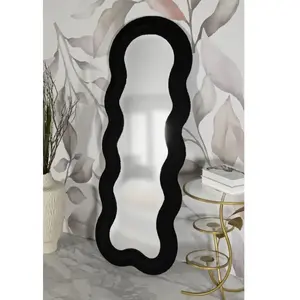 Miroir en MDF Teddy 60 x 4 x 160 cm noir pas cher