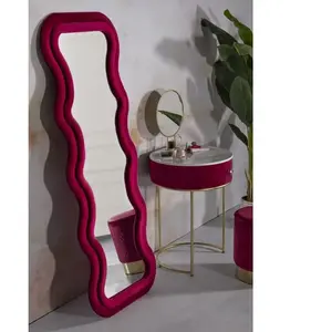 Miroir en MDF Emily 60 x 6 x 160 cm fuschia pas cher